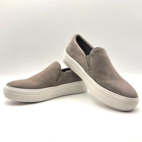 STEVE MADDEN Women's Gills Slip-on Grey Suede Platform Women's Size 6.5 - Picture 1 of 8